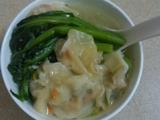 菜心馄饨汤