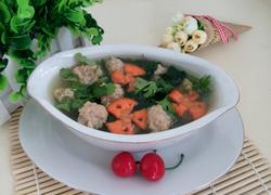 小白菜丸子汤