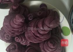 紫薯玫瑰花花卷的做法图解5
