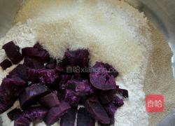 紫薯双色馒头的做法图解2
