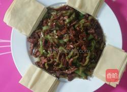 肉丝卷豆腐皮的做法图解4