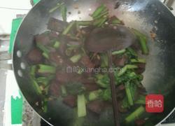猪血炒小白菜的做法图解7
