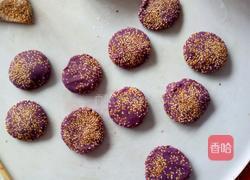 紫薯芝麻饼的做法图解8