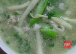 海鲜菇丝瓜肉末汤的做法图解5