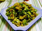蚕豆米炒鸡蛋