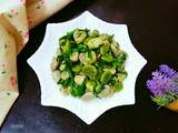 蚕豆炒韭菜