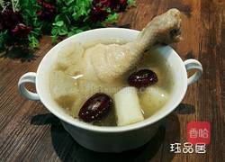鸡腿竹荪山药汤的做法图解9