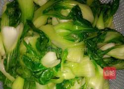 爆炒油菜的做法图解2