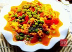 西红柿炒鸡蛋豌豆的做法图解13