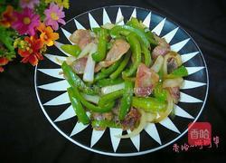 青椒炒腊肠的做法图解13