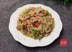 金针菇炒肉丝的做法图解8