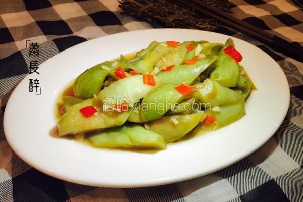 清炒白茄子的做法 菜谱 香哈网