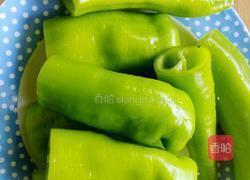 肉酿虎皮青椒的做法图解2