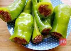 肉酿虎皮青椒的做法图解4