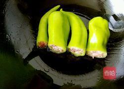 肉酿虎皮青椒的做法图解5
