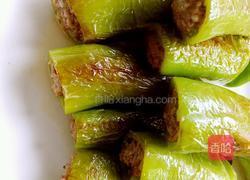 肉酿虎皮青椒的做法图解6