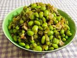 毛豆咸菜炒肉末