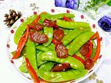 荷兰豆炒腊肠