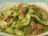 西葫芦炒肉片