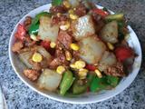 鸡腿肉炒凉粉