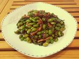 青椒毛豆炒肉丝