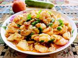虾仁炒豆腐