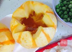南瓜盅海鲜饭的做法图解2