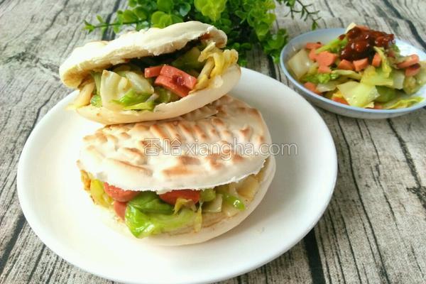 中式汉堡*饼夹菜的做法_菜谱_香哈网