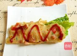 圣女果鸡蛋火腿肠生菜卷饼的做法图解13