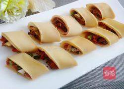 彩椒肉丝千张卷的做法图解12