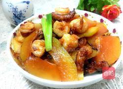 虾仁墨鱼干炒木瓜的做法图解12