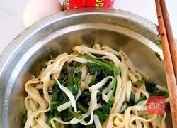 空心菜拌面的做法图解4