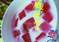 火龙果白凉粉果冻牛奶的做法图解22