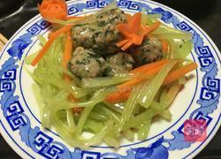 鸟巢窝(西芹肉圆)的做法图解10