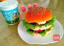 三层牛肉汉堡的做法图解12