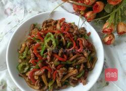 双椒杏鲍菇炒肉丝的做法图解10