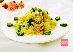 秋葵炒饭的做法图解12