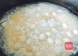玉米蛋花酒酿元宵的做法图解6