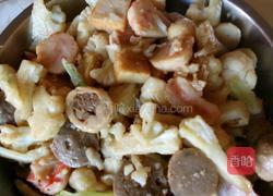 肉丸炒菜花的做法图解4