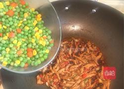 肉丝烧豌豆的做法图解2