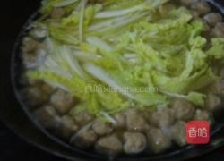 娃娃菜丸子汤的做法图解7