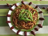 丝瓜炒茶撒