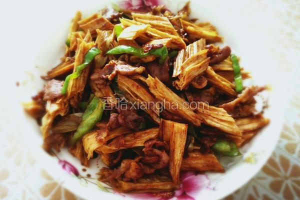 有机羊肉炒腐竹
