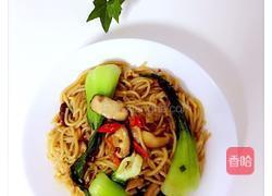 香菇肉丝炒粉的做法图解3