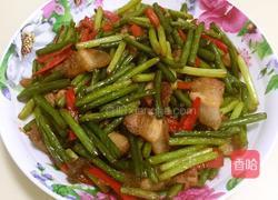 蒜苗炒肉的做法图解6