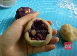紫薯花生月饼的做法图解3