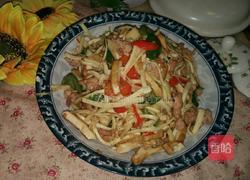 香干茭白炒肉丝的做法图解7