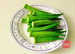 红椒炒秋葵的做法图解5