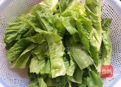 素炒油麦菜的做法图解2