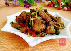 青豆苗炒肉的做法图解12
